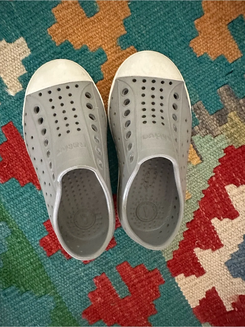 Native Kids Slip-On Water Shoes in Light Gray